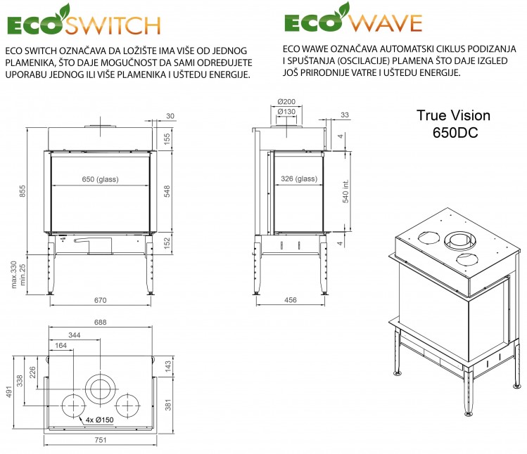 KAMIN TRUE VISION 650 DC