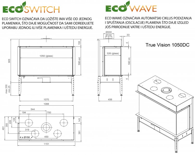 KAMIN TRUE VISION 1050 DC